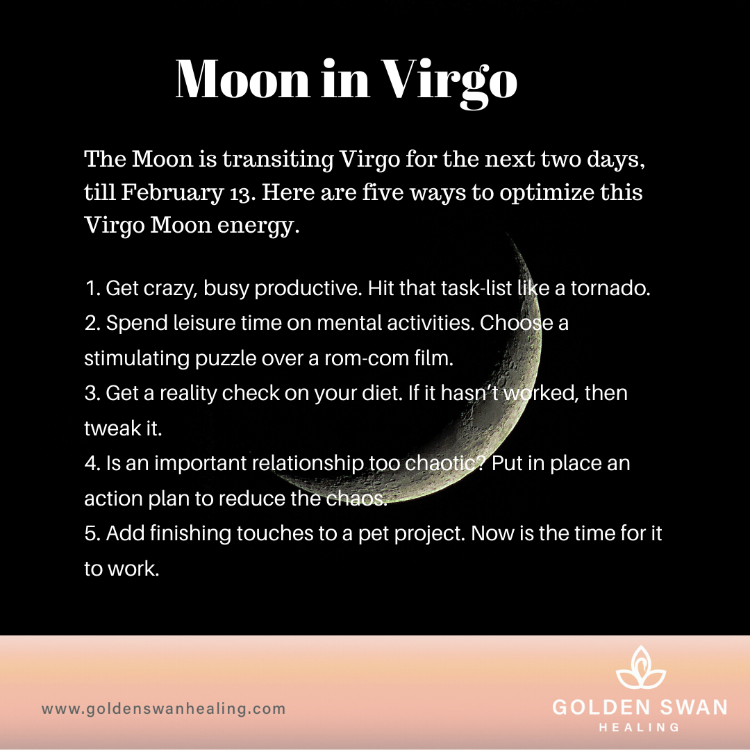 Moon in Virgo Golden Swan Healing