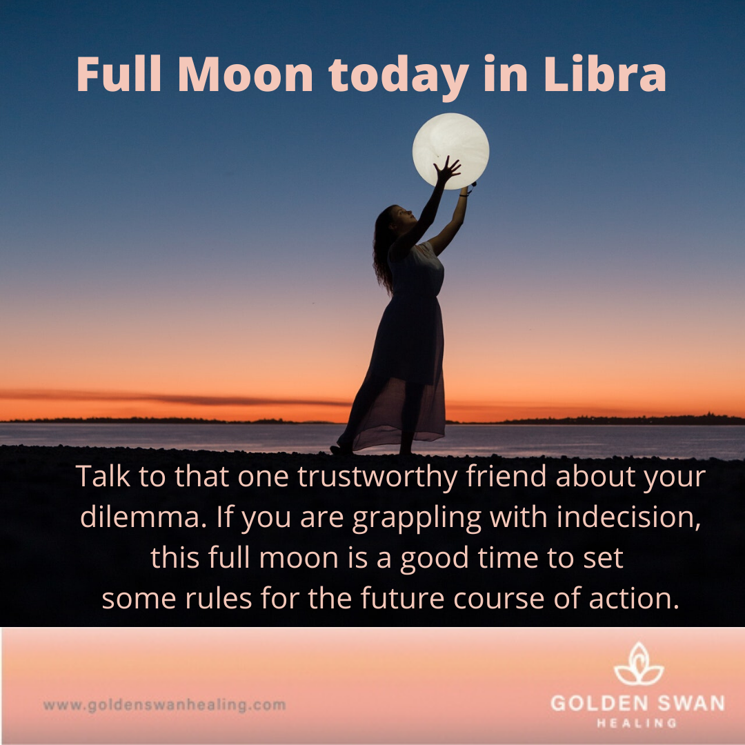Full Moon in Libra Golden Swan Healing